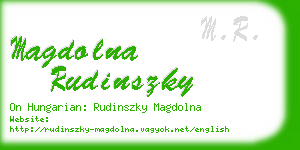 magdolna rudinszky business card